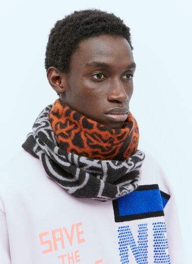 New Eyes Wool Scarf Walter Van Beirendonck New Eyes Wool Scarf Orange wlt0154015