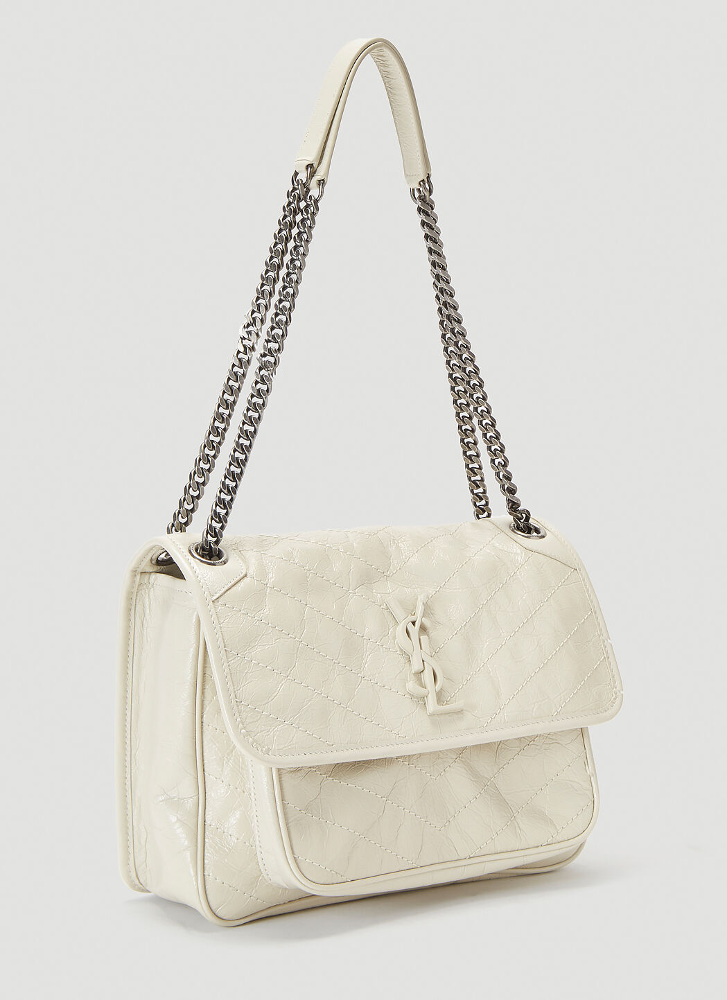 Saint Laurent Women s Niki Medium Shoulder Bag in White LN CC