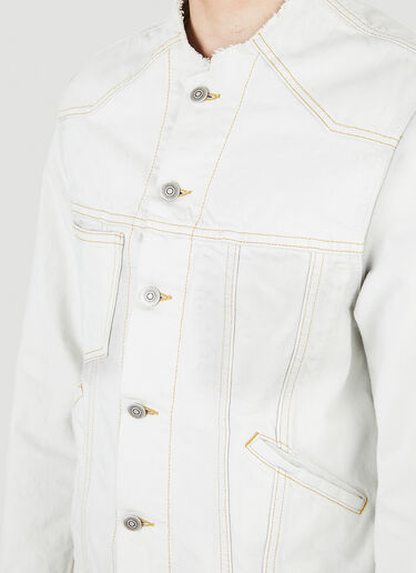 Maison Margiela Collarless Denim Jacket White mla0151020