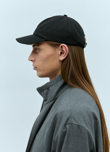 Burberry Cotton Blend Baseball Cap Black bur0155087