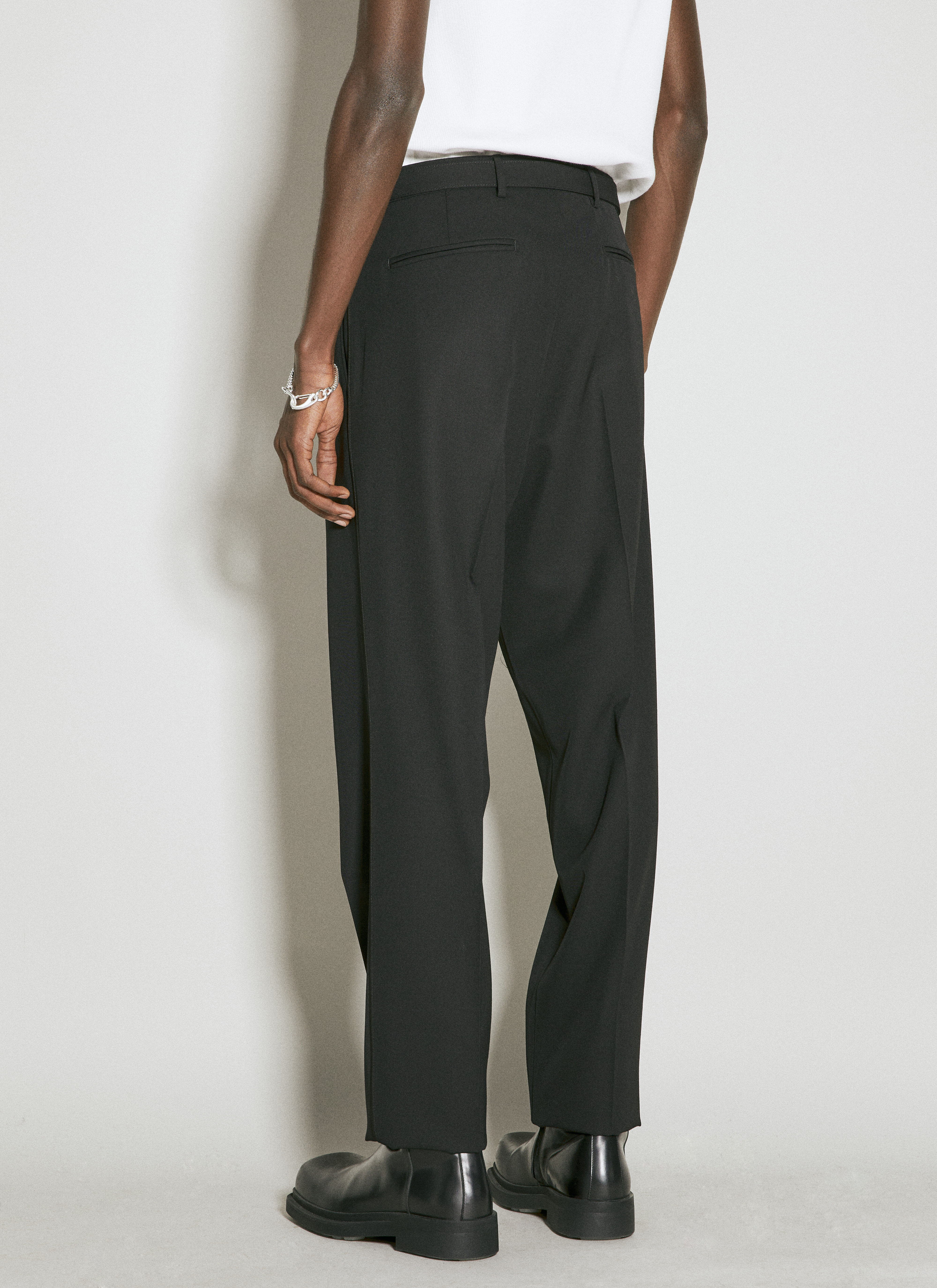 Prada Men s Belted Wool Pants in Black LN CC
