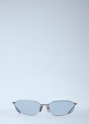 Balenciaga Invisible 2.0 Oval Sunglasses Blue bal0163033