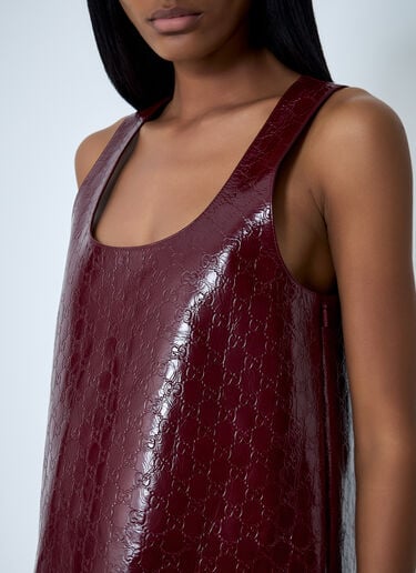 Leather Mini Dress Gucci Leather Mini Dress Red guc0261128