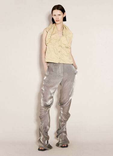 Kiko Kostadinov Orpheus Metallic Pants Silver kko0256002