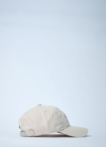 GANNI Logo Motif Baseball Cap Beige gan0261041