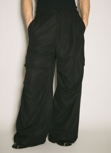 MM6 Maison Margiela Wide-Leg Padded Pants Black mmm0157008