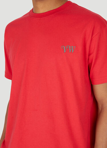 Vivienne Westwood 클래식 자수 티셔츠 레드 vvw0147007