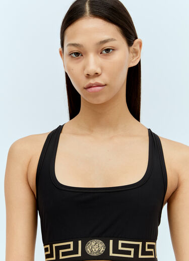 Versace Greca Trim Sports Bra Black vrs0251071