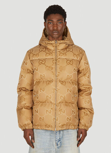 Gucci GG Hooded Puffer Jacket Beige guc0151012