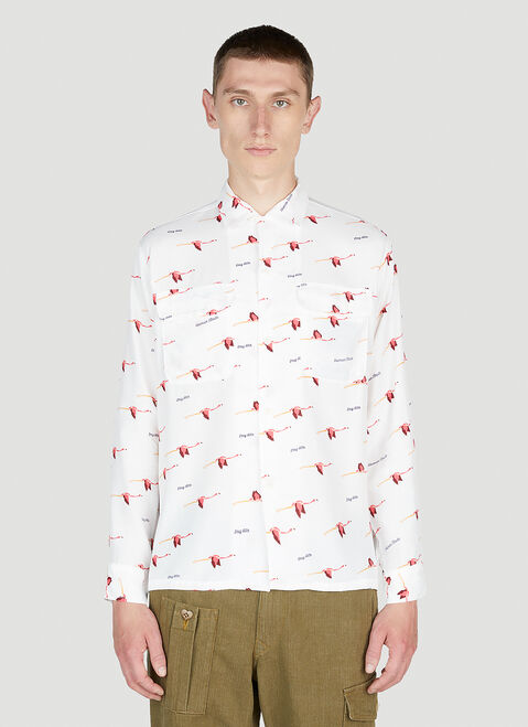 Human Made Flamingo Shirt Khaki hmd0152006