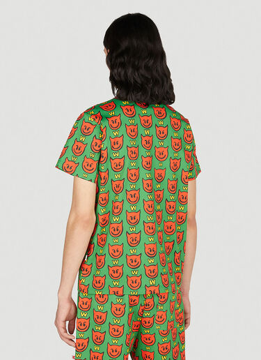 Walter Van Beirendonck デビル クルーネックTシャツ グリーン wlt0152014