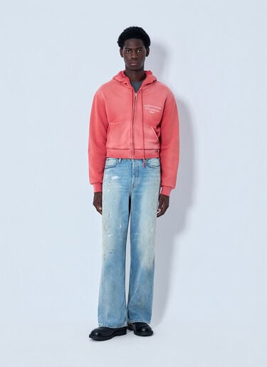 Acne Studios Zip-Up Hoodie Red acn0364036