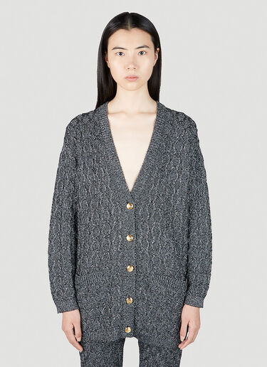 Lurex Cardigan Gucci Lurex Cardigan Grey guc0251295
