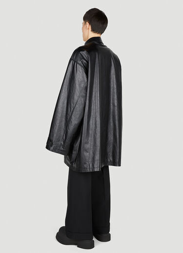 Balenciaga 가죽 파카 코트 블랙 bal0151017