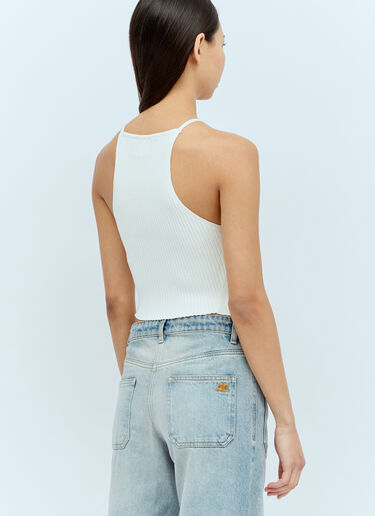 Courrèges 홀리스틱 골지 탱크탑 화이트 cou0255019