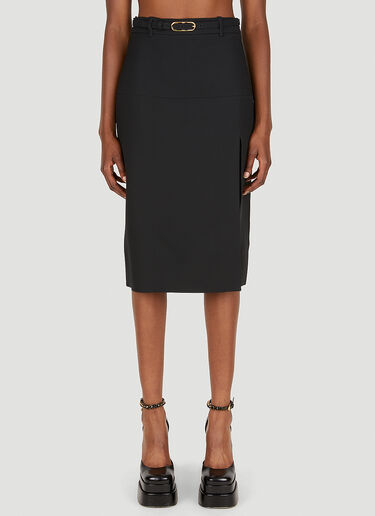 Gucci Belted Pencil Skirt Black guc0250050