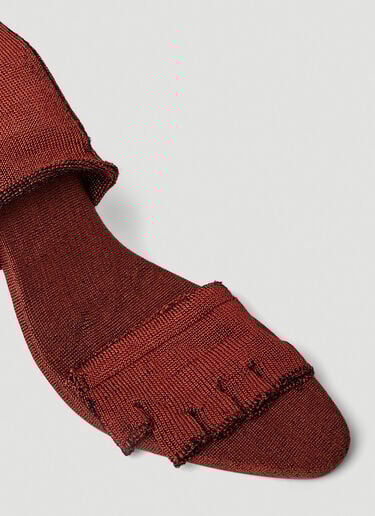 Isa Boulder Short Garter Heel Sandals Red isa0249017