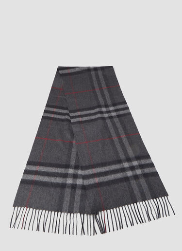 Burberry 大号格纹围巾 灰色 bur0147106