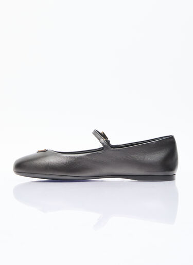 Prada Nappa Leather Ballerina Flats Black pra0256057