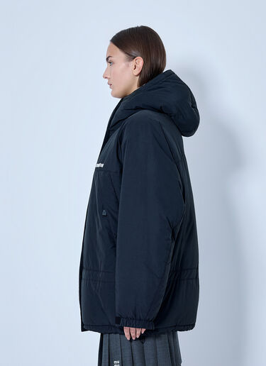 LN-CC® - Miu Miu: Pongé Down Jacket - Black Miu Miu Pongé Down Jacket Black miu0266024