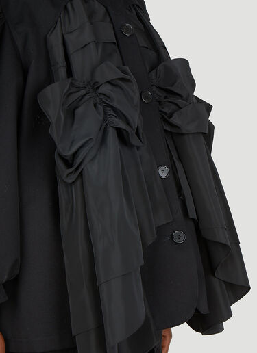 Simone Rocha Gathered Signature Sleeve Jacket Black sra0250001