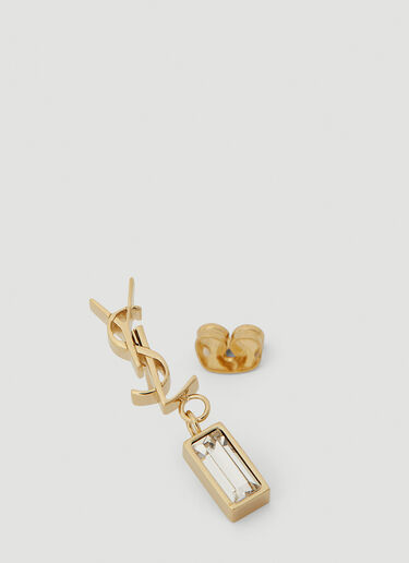 Saint Laurent Cassandre 水晶耳饰 金色 sla0252098
