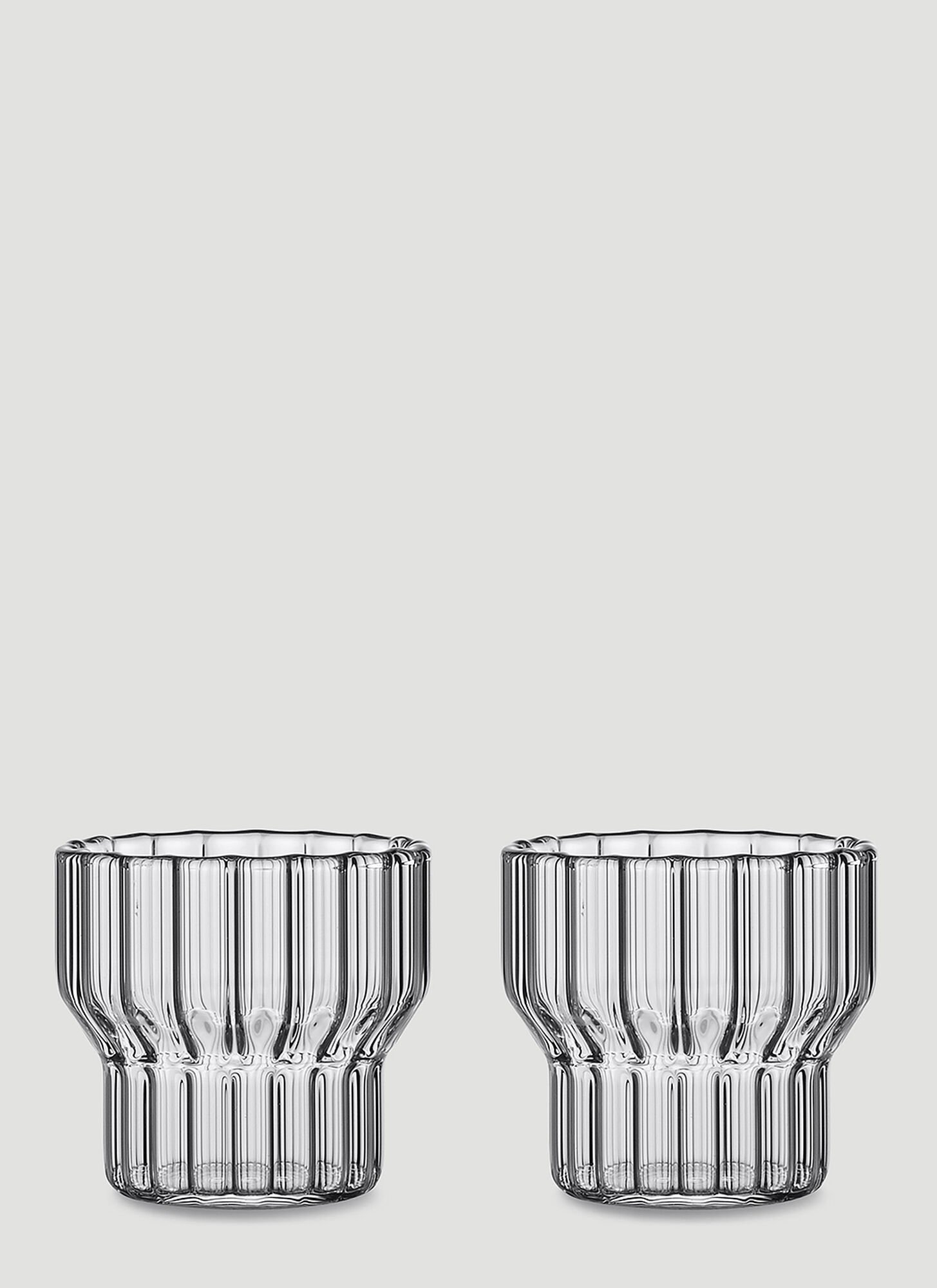Fferrone Design Set Of Two Boyd Glasses Unisex Transparent
