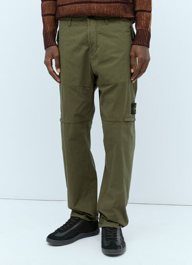 Stone Island Cotton Cargo Pants Green sto0154070