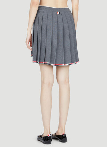 Pleated Wool-Knit Mini Skirt Thom Browne Pleated Wool-Knit Mini Skirt Grey thb0253019