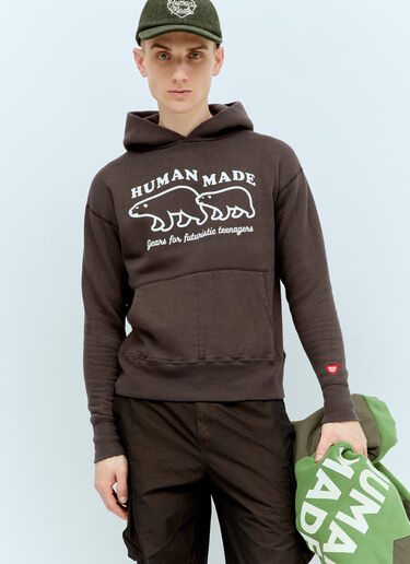 Human Made ツリアミ フードスウェットシャツ ブラウン hmd0154010