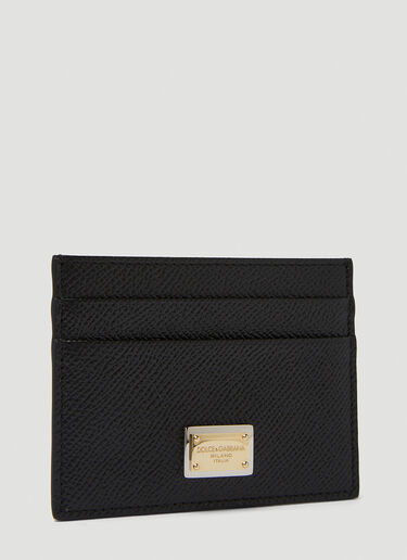 Dolce & Gabbana Logo Plaque Card Holder Black dol0249085