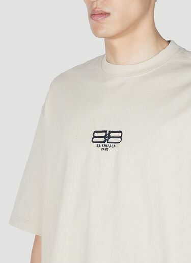 Balenciaga BB Logo T-Shirt Beige bal0151022