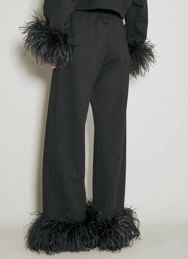 Prada Feather Cuffs Track Pants Black pra0255002