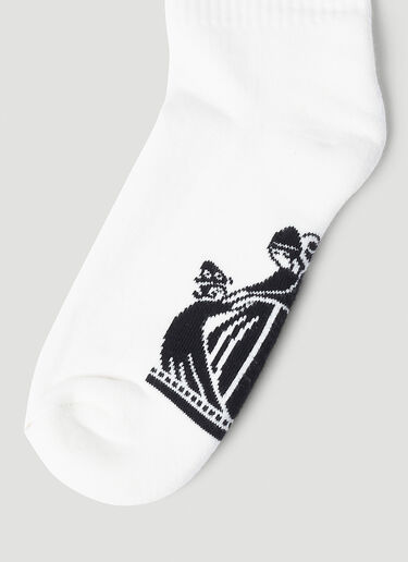 Lanvin Logo Intarsia Socks White lnv0149027