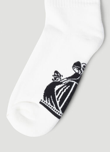 Logo Intarsia Socks Lanvin Logo Intarsia Socks White lnv0149027