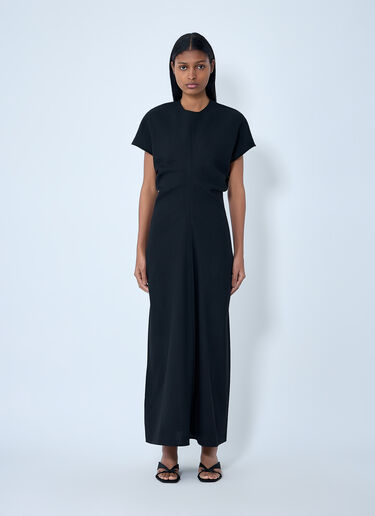 TOTEME Slouch Wool Dress Black tot0263031