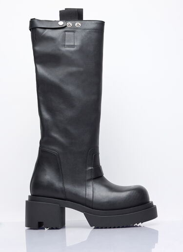 Rick Owens Knee-High Pull-On Begun Boots Black ric0157028