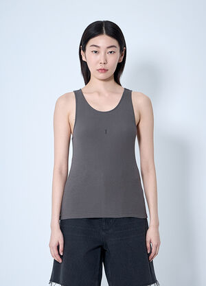Saint Laurent Cassandre Tank Top Grey sla0259011
