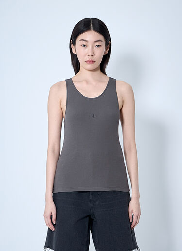 Saint Laurent Cassandre Tank Top Grey sla0259011