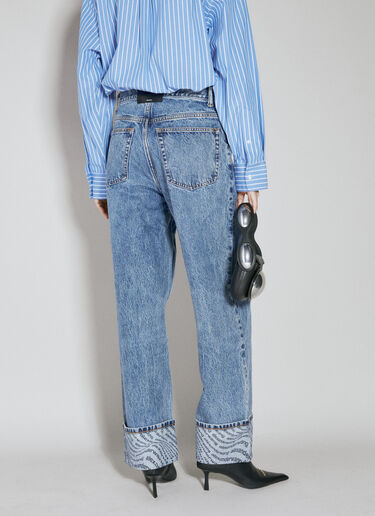 Alexander Wang Wave Cuff Wide Jeans Blue awg0253003