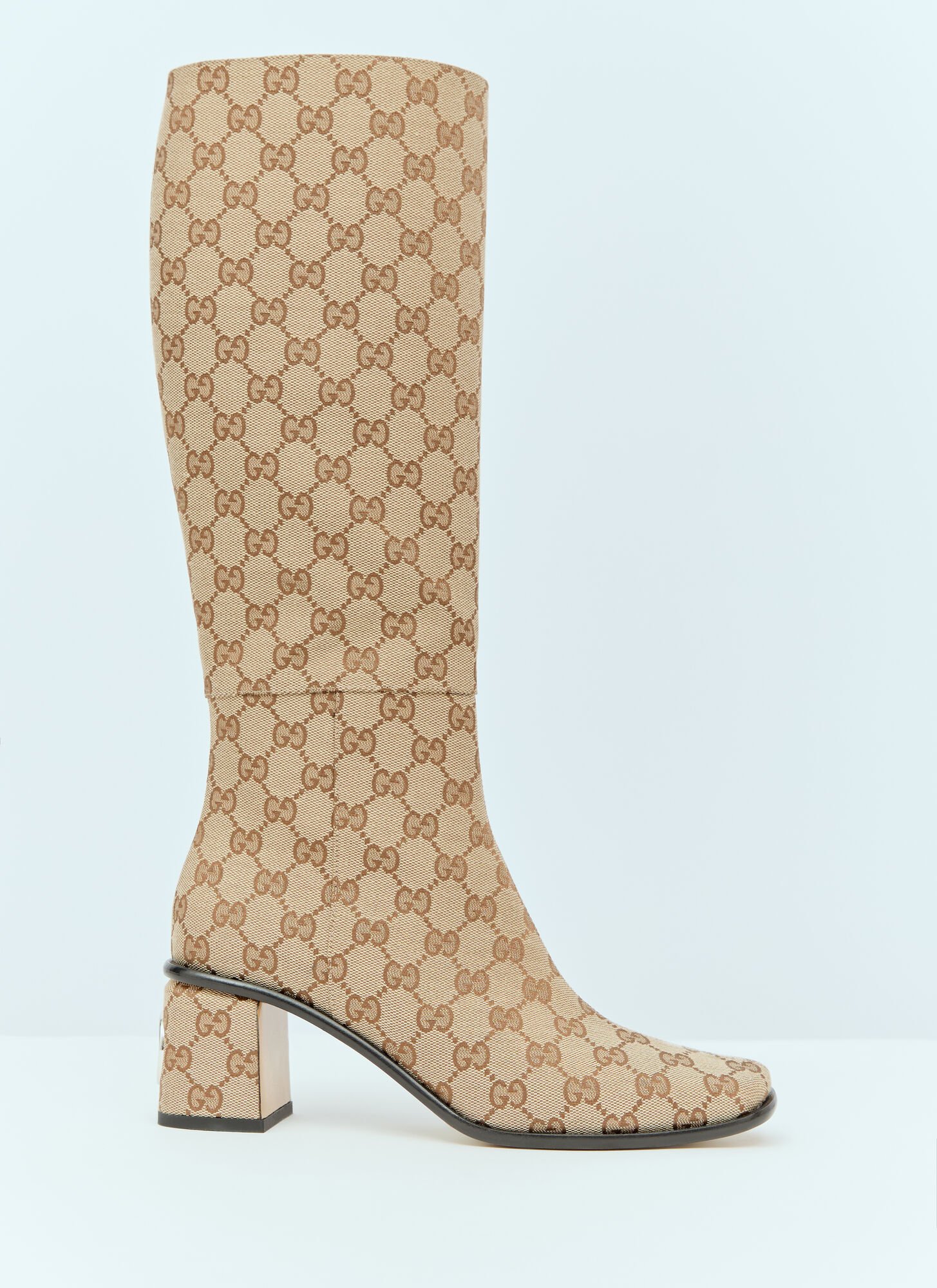 Shop Gucci Onyx Gg Canvas Boots In Brown