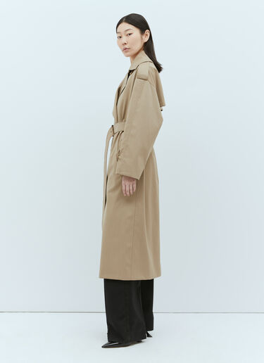 Max Mara Double-Breasted Trench Coat Beige max0255020
