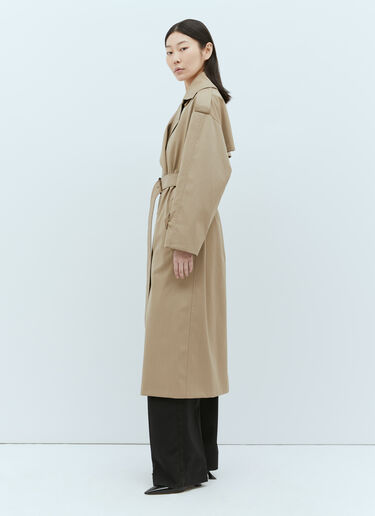 Max Mara 双排扣战壕风衣  米色 max0255020