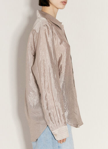 Martine Rose Striped Satin Shirt Pink mtr0255002