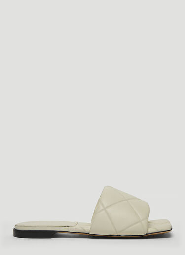 Bottega Veneta Rubber Lido Flat Sandals White bov0243042