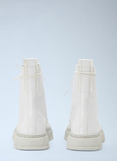 LN-CC® - Virón: 1992 Faux-Leather Boots - White Virón 1992 Faux-Leather Boots White vir0344006