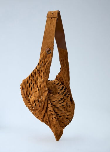 Kiko Kostadinov Fiore Twisted Shoulder Bag Brown kko0264011