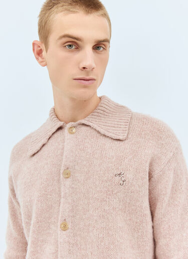Acne Studios Polo Wool Cardigan Pink acn0157019