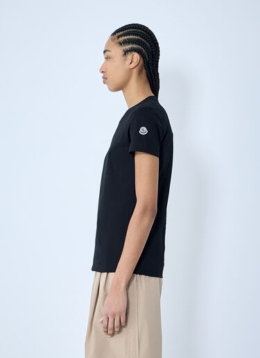 Moncler 徽标图案 T 恤 黑色 mon0260028