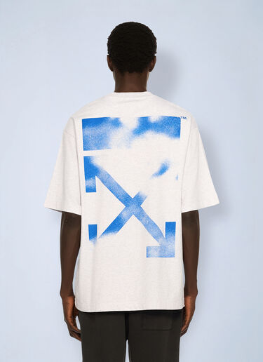 LN-CC® - Off-White: Stencil Arrow Skate Logo T-Shirt - Grey Off-White Stencil Arrow Skate Logo T-Shirt Grey ofw0162024